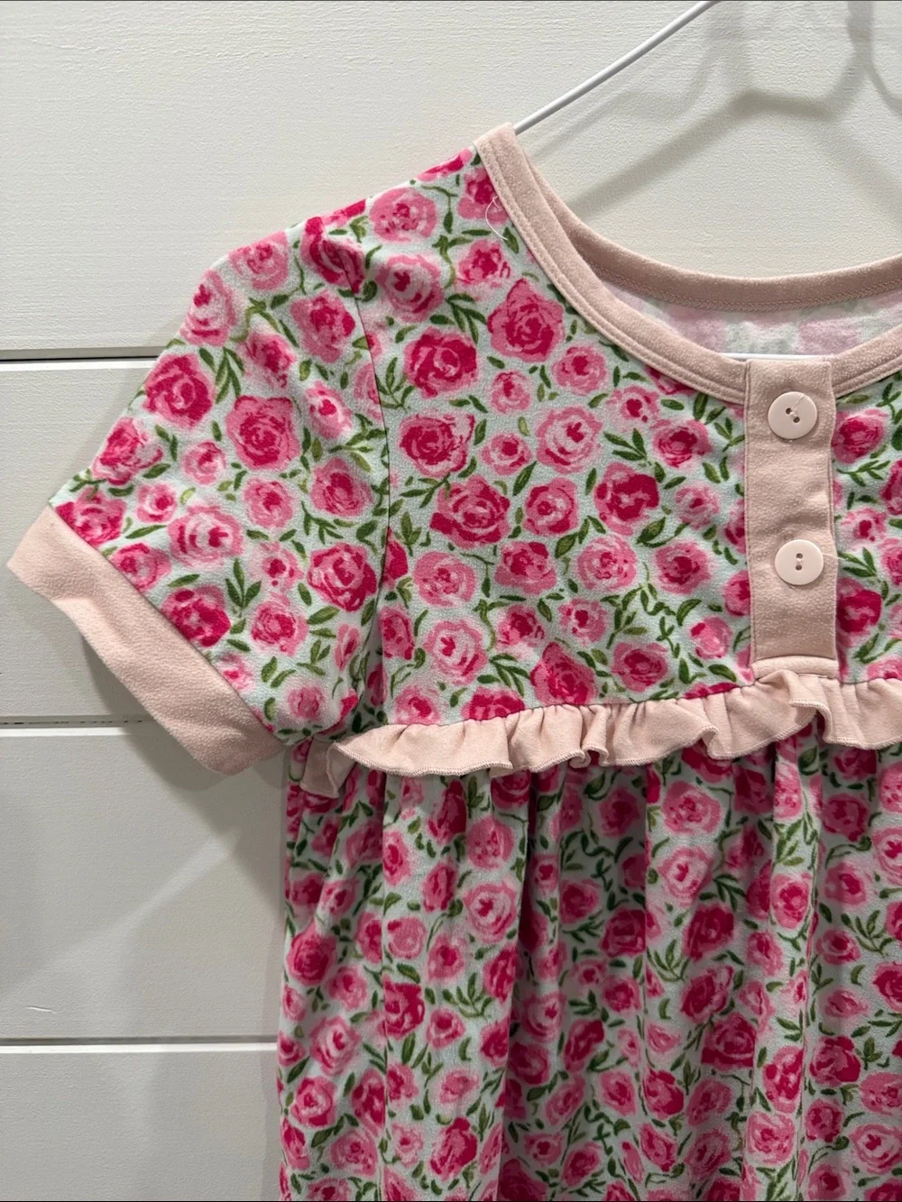 Pink Floral Pajama Set